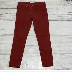 Levi’s Jeans Brown Skinny 711 Stretchy Cotton Ankle Size 28